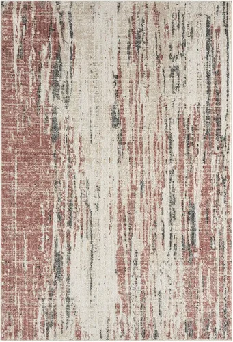 Miniatura 2 de Abani Laguna LAG110E - Líneas de goteo gris naranja (5'3" x 7'6")