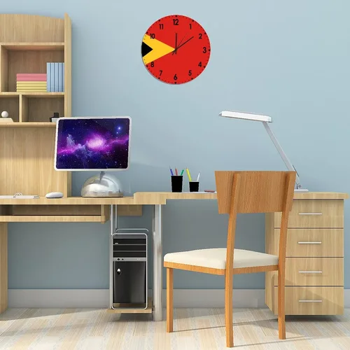 Miniatura 130 de Cheyan Reloj de pared con bandera de Canadá de 12 pulgadas, silencioso, sin tictac, de PVC, funciona con pilas, reloj redondo decorativo, regalo
