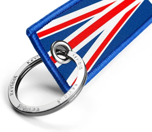 Miniatura 4 de KEYTAILS Llaveros, Union Jack de alta calidad, etiqueta de la bandera británica para automóvil, motocicleta, UTV Gran Bretaña