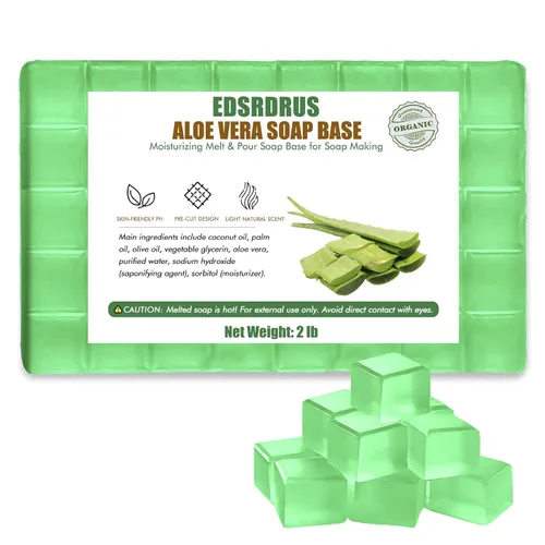 Miniatura 17 de EDSRDRUS Base de jabón aromática de 2 libras, hecha a mano con miel y aceite de coco, base de jabón hidratante para derretir y verter