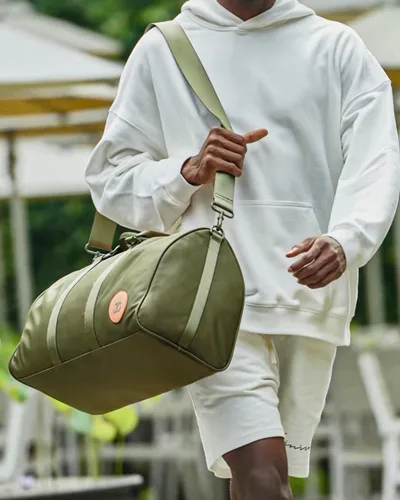Miniatura 20 de Bolsas de gimnasio impermeables, bolsa de lona deportiva de nailon 1000D resistente para nadar durante la noche, fin de semana, bolsas de viaje