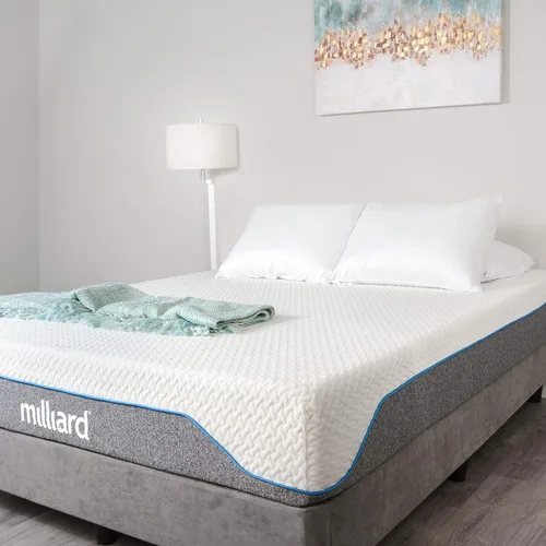 Miniatura 8 de Milliard Colchón de espuma viscoelástica semifirme de 10 pulgadas Certificado CertiPUR-US Alivio de presión (Queen)