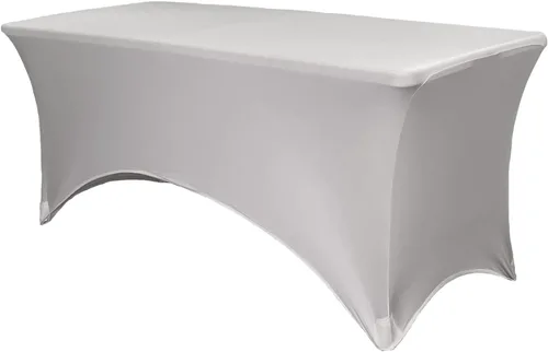 Miniatura 29 de YOUR CHAIR COVERS Mantel rectangular de elastano ajustable de 5 pies, color blanco, para decoración de bodas, eventos, patio, cubierta elástica