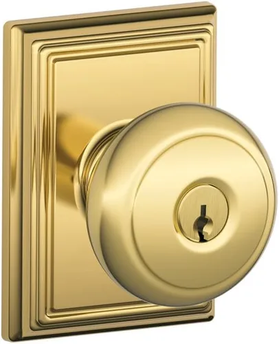 Miniatura 23 de Schlage F10 AND 716 ADD - Pomo Andover con moldura Addison, cerradura de paso para pasillos y armarios, bronce envejecido