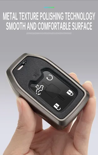 Miniatura 9 de ontto Funda para llave de coche con llavero de metal y piel sintética para Chevrolet Silverado Fit para GMC Sierra 1500 2500HD 3500HD Terrain Acadia