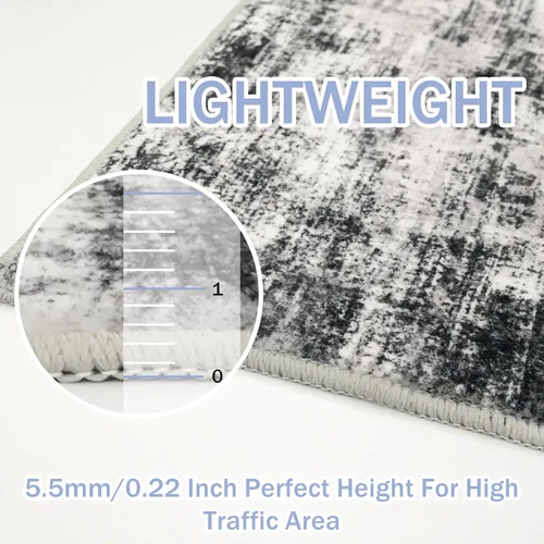 Miniatura 444 de IOHOUZE Alfombra abstracta lavable de 3 x 12 pies para pasillos, antideslizante para cocina, camino de entrada de lana sintética para interiores