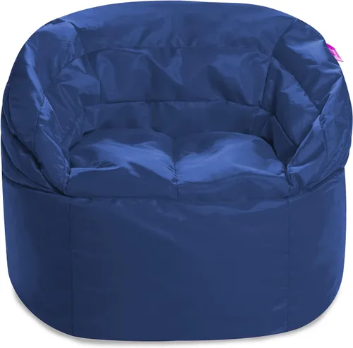 Miniatura 6 de Posh Beanbags - Sillón puff grande, 38 pulgadas, color azul rey sólido Nylon suave - Azul real