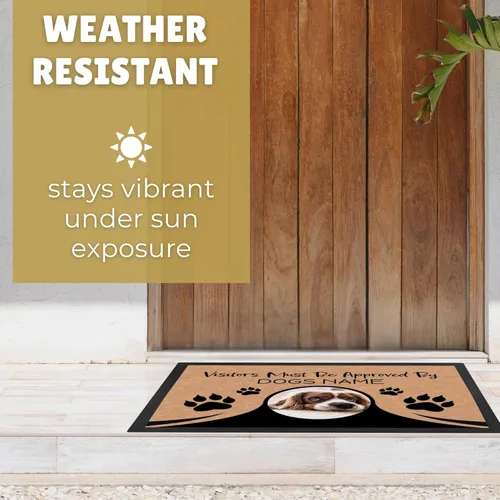 Miniatura 7 de Tapete personalizado para puerta de perro con foto y nombre, tapete de bienvenida personalizado, tapete para puerta delantera, tapete para puerta