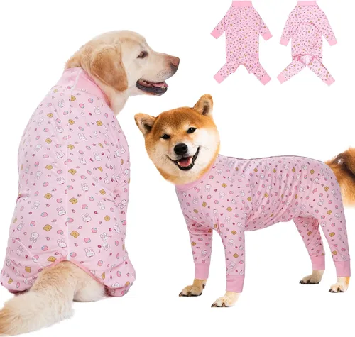 Miniatura 10 de Traje de recuperación para perros grandes y medianos después de la cirugía, mameluco antilameduras suave y transpirable para perros, alternativa al