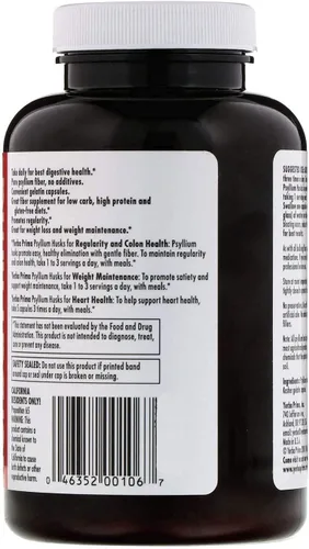 Miniatura 6 de Yerba Prima Cápsulas de cáscara de psyllium – 180 cápsulas (paquete de 4) – Suplemento de fibra natural – Sin gluten sin OMG