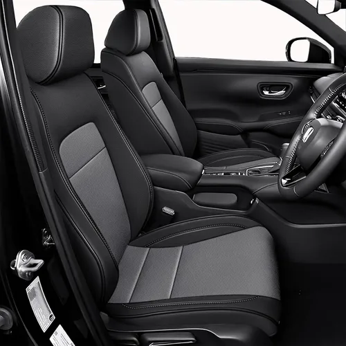 Miniatura 12 de DISUTOGO Fundas de asiento personalizadas para Honda HRV 2016-2018 EX EX-L y 2016-2022 LX Juego completo de cojines de asiento de cuero sintético