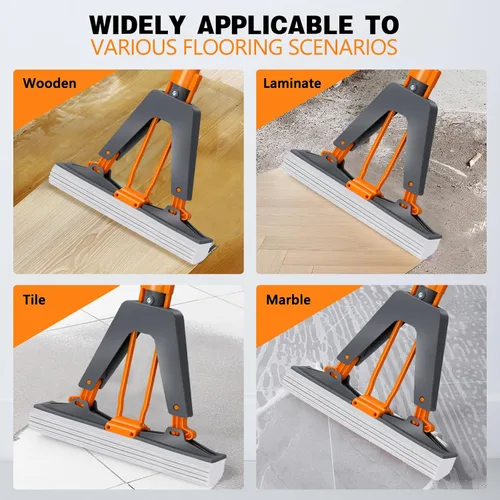 Miniatura 6 de Trapeador de Esponja, Trapeador de Compresión PVA Masthome con 3 Repuestos de Trapeador Absorbente, Trapeadores de Esponja para Limpieza de Pisos