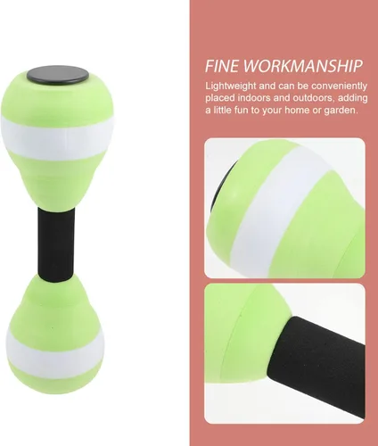 Miniatura 2 de Equipo de fitness, 2 mancuernas de agua ligeras para ejercicio acuático, mancuernas de espuma EVA para agua, barra de mano para piscina, ejercicio