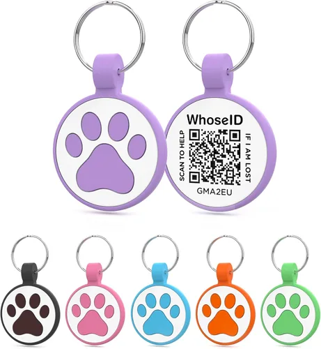 Miniatura 12 de Etiqueta para gatos con código QR, página de visualización de perfil en línea de mascotas, múltiples contactos de emergencia, silicona silenciosa