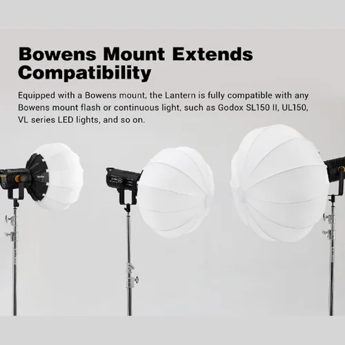 Miniatura 6 de Godox CS-65D - Modificador de luz suave de linterna de 25.6 in con falda reflectante de sombreado + bolsa de transporte, difusor de softbox