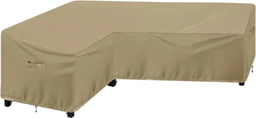 Miniatura 21 de OutdoorLines Funda seccional curvada impermeable para exteriores, resistente a los rayos UV, resistente al viento, para terraza, césped y patio