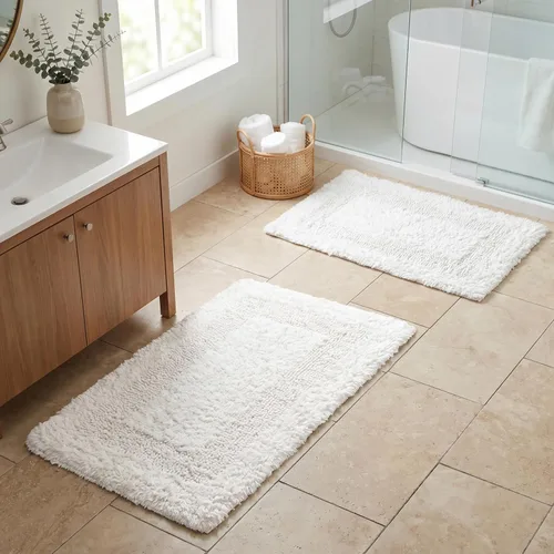 Miniatura 13 de Alfombra de baño diferente Gris claro