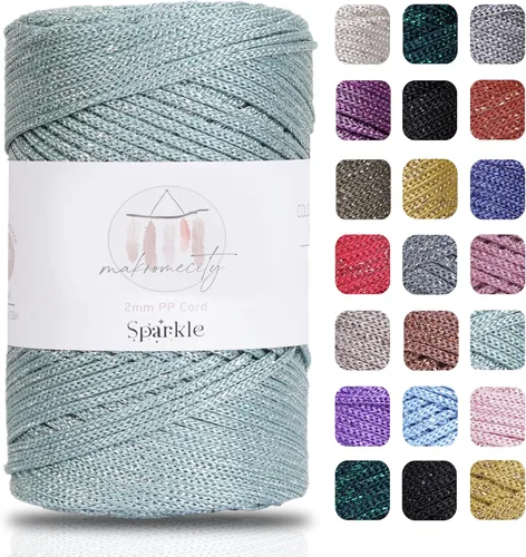Miniatura 43 de Makromecity, Cordón de macramé de poliéster de 2 mm x 250 yardas (750 pies) de 2 mm, cordón de macramé de polipropileno para arte y manualidades