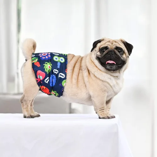 Miniatura 7 de CuteBone - Pañales para perros macho, pañales lavables para perros, DM07L