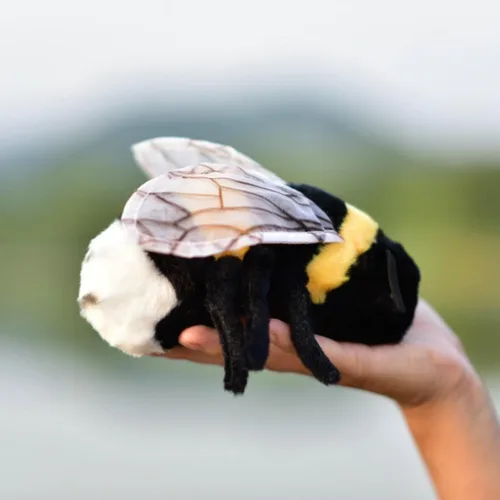 Miniatura 4 de TAMMYFLYFLY Muñeco de peluche de insecto suave, abeja rellena, muñeco de abeja de peluche lindo, 17cm (abeja)