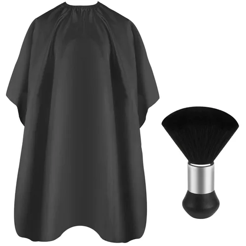 Miniatura 22 de FEBSNOW Capa de peluquería profesional blanca para corte de pelo con cuello ajustable y cepillo de plumero para el cuello, suministros de peluquería