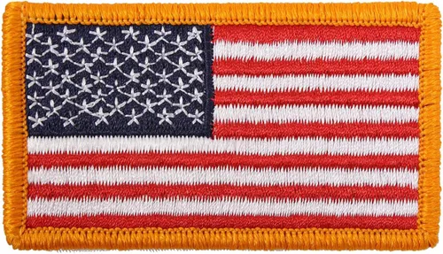 Miniatura 8 de Rothco Parche de la bandera americana, gancho trasero (reverso negro/plateado)