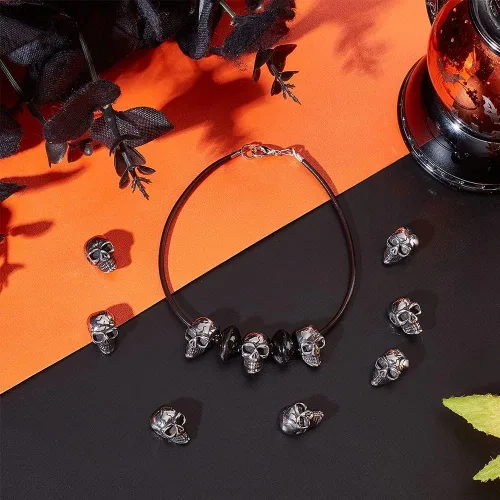Miniatura 5 de PH PandaHall 10 cuentas espaciadoras de acero inoxidable, cuentas espaciadoras de barril, accesorios de joyería para pulseras, collares, joyería