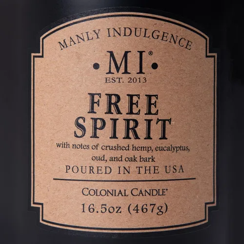 Miniatura 5 de Manly Indulgence Free Spirit - Velas perfumadas para hombres, 16.5 onzas, una sola mecha, cera de mezcla de soja premium, 60 horas de combustión