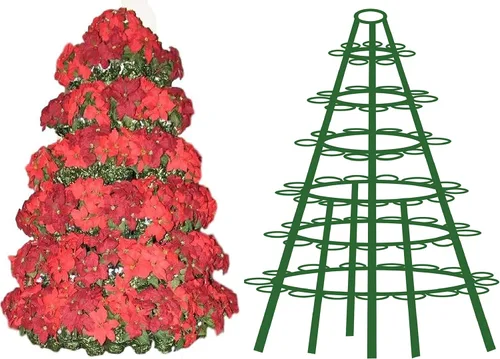 Creative Displays - Estante redondo completo para árbol de Pascua de 106 FB, marco vertical independiente de jardín, ideal para flores de Pascua,
