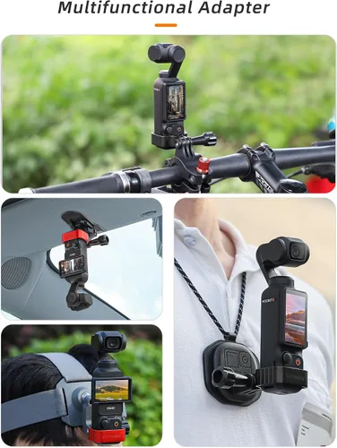 Miniatura 2 de Adaptador de expansión para DJI OSMO Pocket 3, adaptador de montaje de metal Cabeza de cardán Soporte de marco fijo para cámara, accesorios Negro