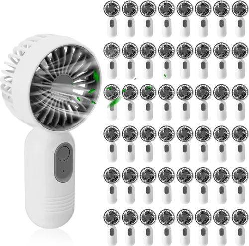 Miniatura 51 de Rossesay Miniventilador portátil a granel, lindo ventilador de mano ligero, pequeño ventilador personal de mano y pestañas de 3 velocidades