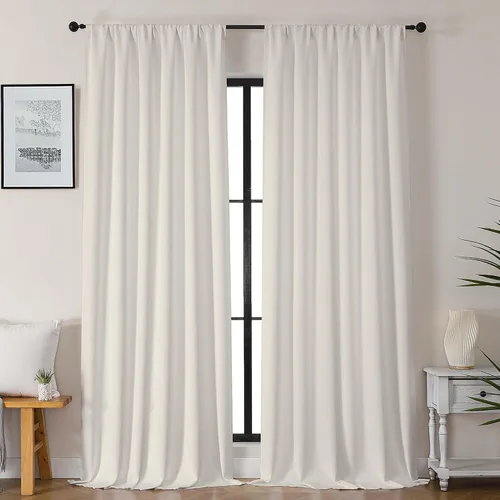Miniatura 56 de Gwine Cortinas opacas para dormitorio, 54 pulgadas de largo, paneles de cortina de ventana con aislamiento térmico y reducción de ruido, cortinas
