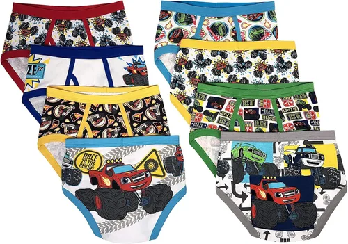 Ropa interior con licencia para niños Mickey Mouse Blaze Cars Paw Patrol Marvel Toy Story paquete de 8 calzoncillos de tamaño para bebésniños