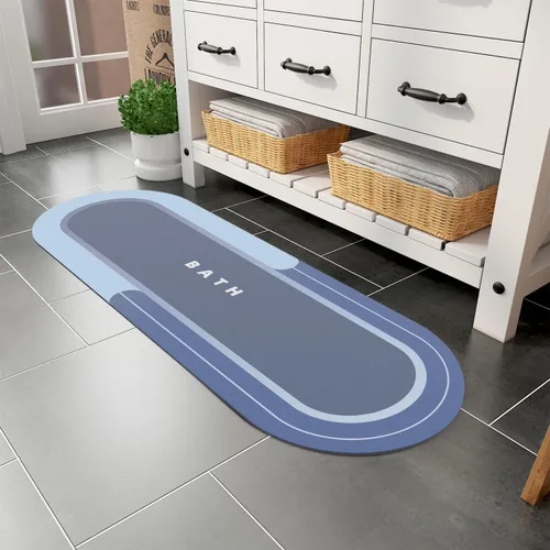 Miniatura 25 de MontVoo Alfombra de baño antideslizante, de secado rápido, resistente a las manchas para el suelo del baño, alfombra de ducha de fácil cuidado