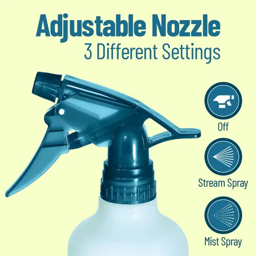 Miniatura 7 de Botellas recargables para chorros de color Stream and Spray – Botella Mister recargable de 12 onzas para soluciones de limpieza, jardinería, aseo