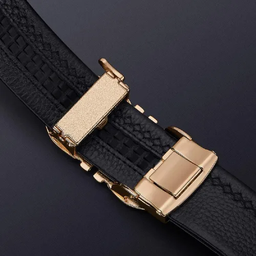 Miniatura 3 de VANNANBA Leather Ratchet Belts for Men Automatic Buckle with Belt Box, Gift for Men