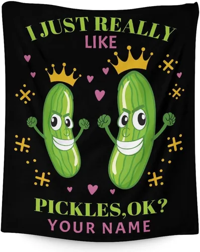 Miniatura 20 de Manta de regalo de Pickle, manta divertida de 30 x 40 pulgadas para adultos y niños, ligera, afelpada, suave, acogedora, cálida, mantas de franela