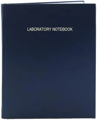BookFactory Cuaderno Blue Lab 96 páginas con cuadrícula científica alterna de 14 pulgadas y rayas de 14 pulgadas Tamaño de página de 8 78 pulgadas