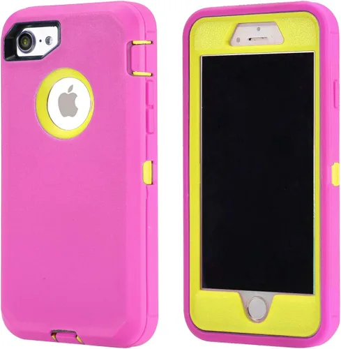 Miniatura 17 de Funda para iPhone 8 y iPhone 7, resistente, con función atril, protector de pantalla integrado, 4 en 1, fuerte y resistente a prueba de golpes