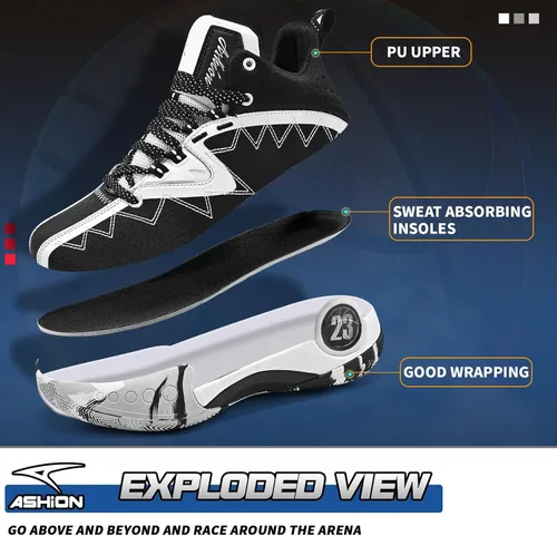 Miniatura 2 de ASHION Zapatos de baloncesto antideslizantes para niños