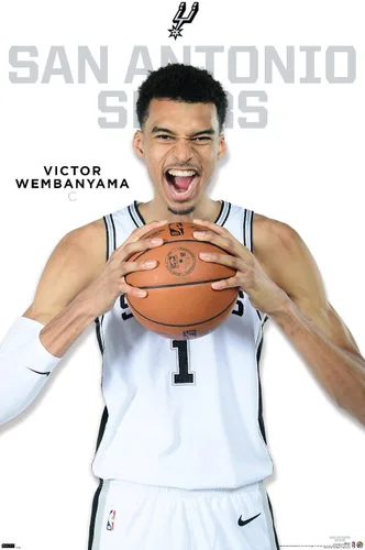 Miniatura 15 de Trends International NBA San Antonio Spurs - Póster de pared de Victor Wembanyama Feature Series 23, 22.4 pulgadas de largo x 14.7 pulgadas, versión