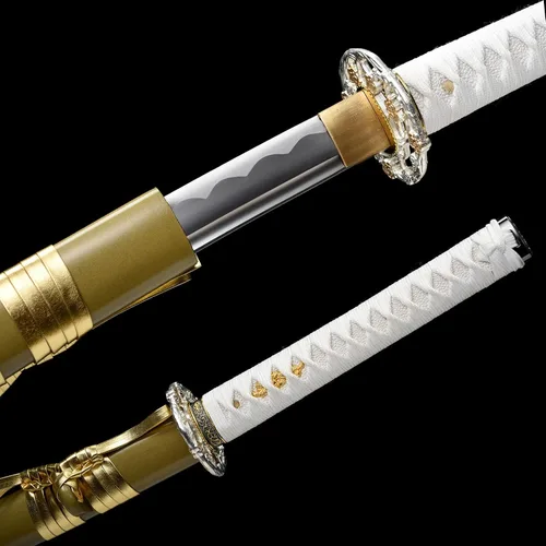 Miniatura 4 de OYZ Espada katana, espadas samurai de acero de alto carbono 1060 hechas a mano, espadas samurai de acero real, espadas samurái de acero de alto
