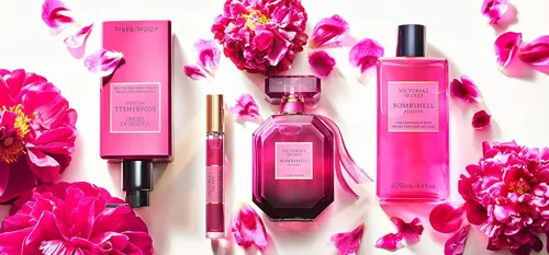 Miniatura 5 de Victoria's Secret Bombshell Passion Eau de Parfum Rollerball, notas de cassis brillante, peonía reina y rosa fucsia, mini perfumes