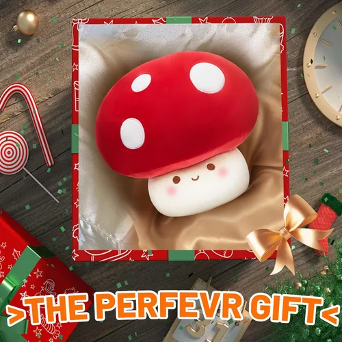 Miniatura 7 de Juguete de peluche grande de hongo, almohada de peluche de hongo, juguete de peluche, regalo para cumpleaños y San Valentín (rojo, 24 pulgadas)