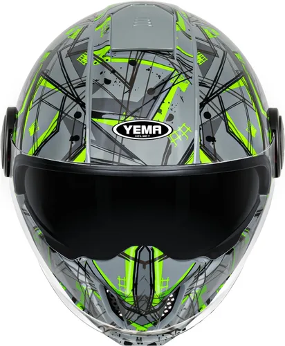 Miniatura 6 de YEMA Casco convertible de motocicleta de cara completa 3/4 aprobado por DOT, casco de motocross todoterreno de doble visera para adultos, diseño