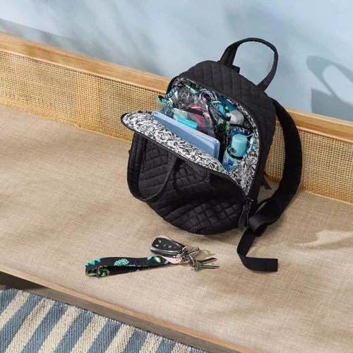 Miniatura 8 de Vera Bradley Mini mochila Totepack de algodón para mujer