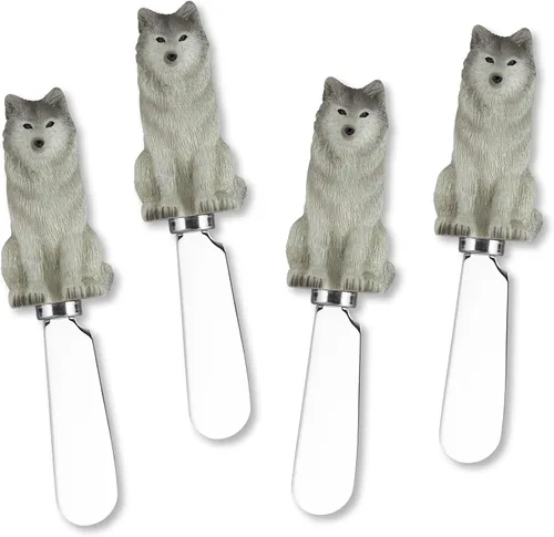 Miniatura 10 de Supreme Housewares Esparcidores de queso de oso, asas de resina pintadas a mano con cuchillas de acero inoxidable para untar queso crema