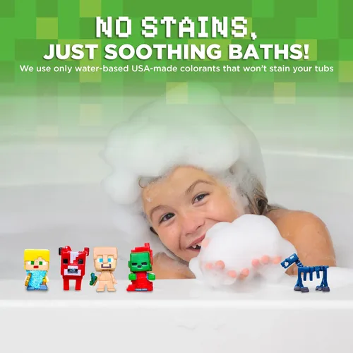 Miniatura 7 de Bombas de baño TNT Creeper para niños con juguetes sorpresa en el interior (paquete de 6) – Grandes bombas de burbujas explosivas para niños y niñas