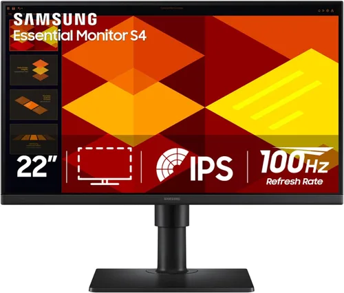 Samsung Monitor de negocios sin bordes de 22 pulgadas (S40GD) con panel IPS, frecuencia de actualización de 100 Hz, modo de ahorro de ojos, diseño