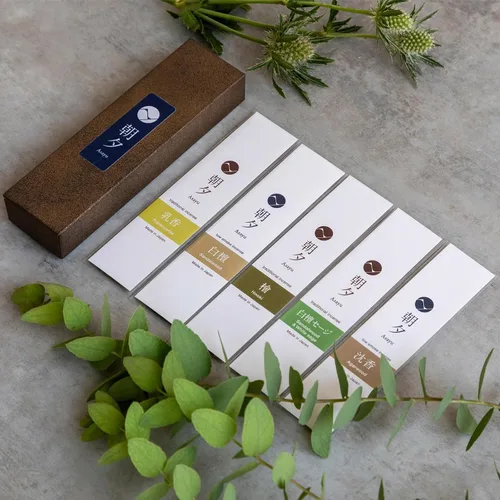 Miniatura 9 de Asayu Japan Variedad de varillas de incienso - 5 fragancias naturales, 20g, 100% hechas en Japón Paquete de muestra de incienso - para yoga